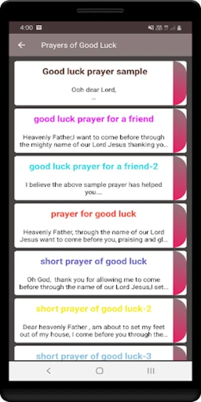 Prayers of Good Luck for Android - Spiritual Support Anytime