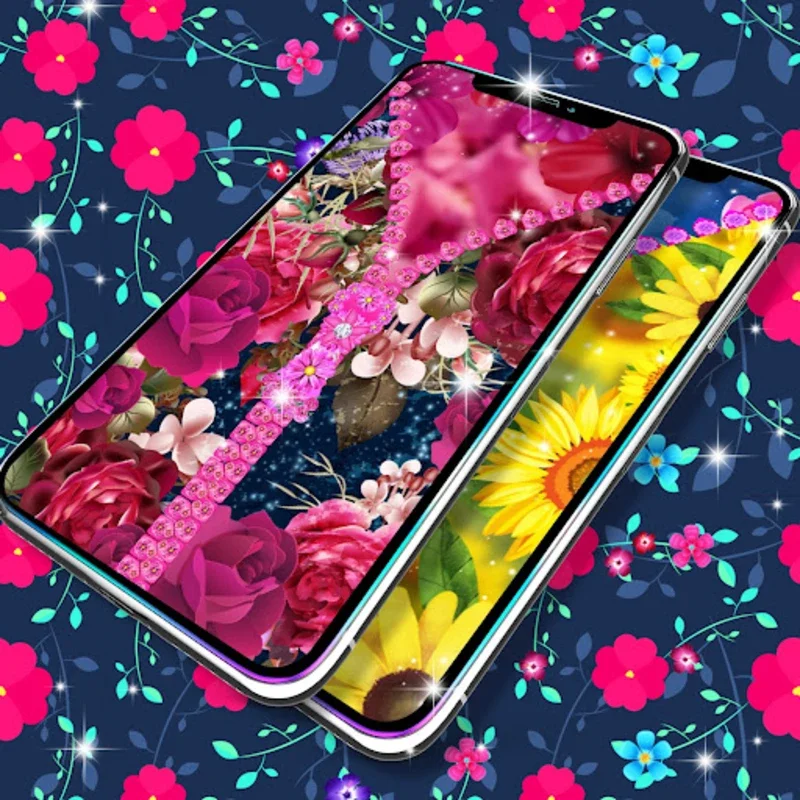 Flower lock screen zipper for Android - Enhance Device Aesthetics