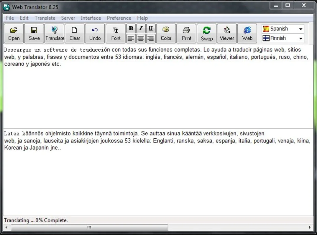 Web Translator: High-Quality Multilingual Translation for Windows