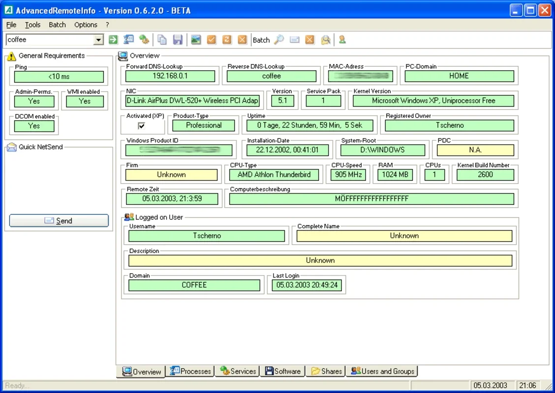 AdvancedRemoteInfo for Windows - A Powerful Remote Info Tool