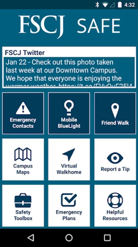 FSCJ Safe for Android - Keep Campus Safe with This App