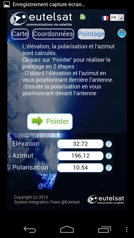 Eutelsat Satellite Finder for Android: Precise Alignment