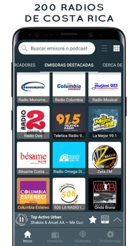 Radios de Costa Rica Online for Android - Stream 200+ Stations