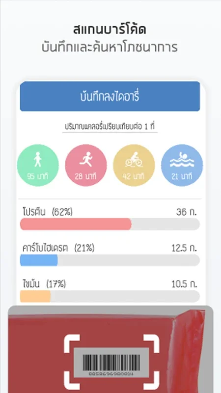 แคลอรี่ ไดอารี่ for Android: Manage Your Diet