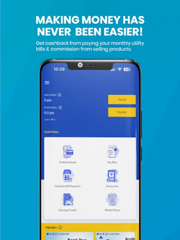 P2U for Android - Earn with Dropshipping, Affiliate and Bill Payments