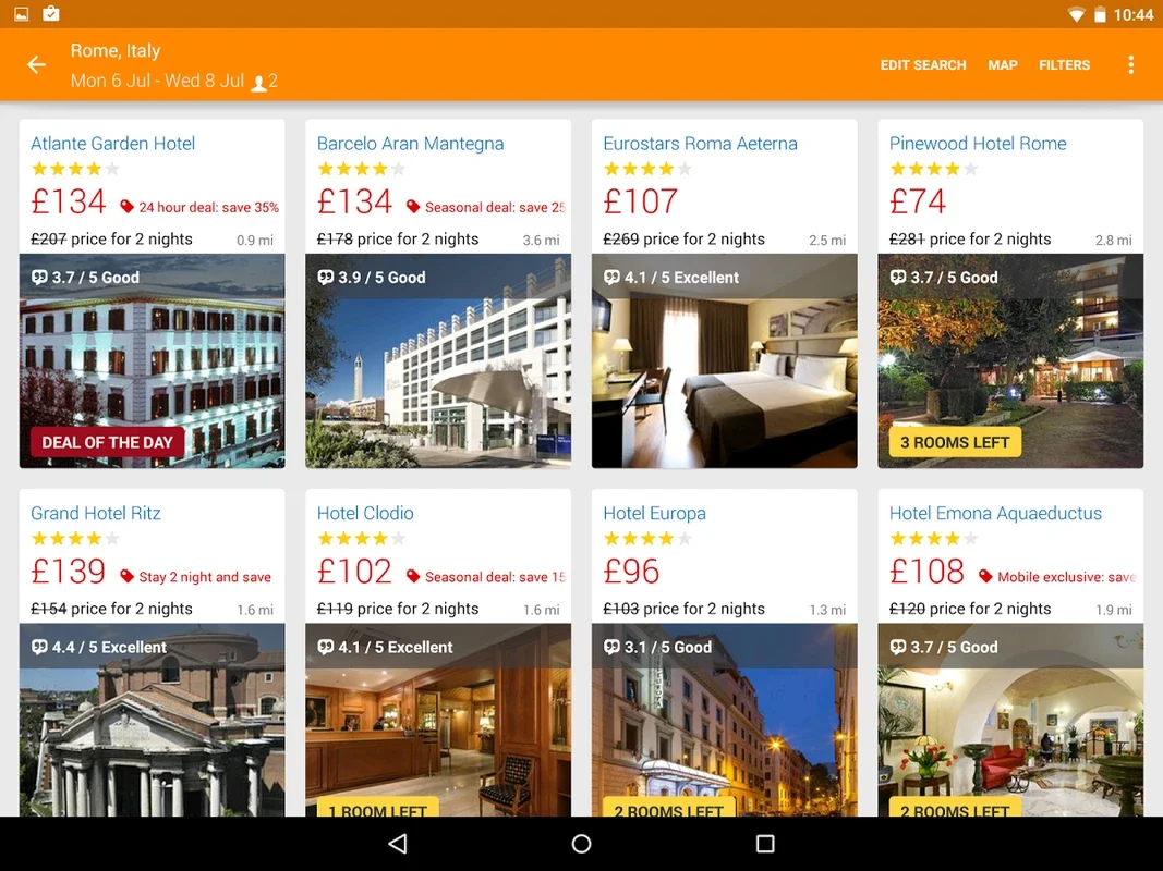 Venere.com for Android: Convenient Travel Booking