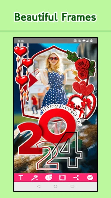 Happy New Year Card Maker for Android - Create Unique Cards