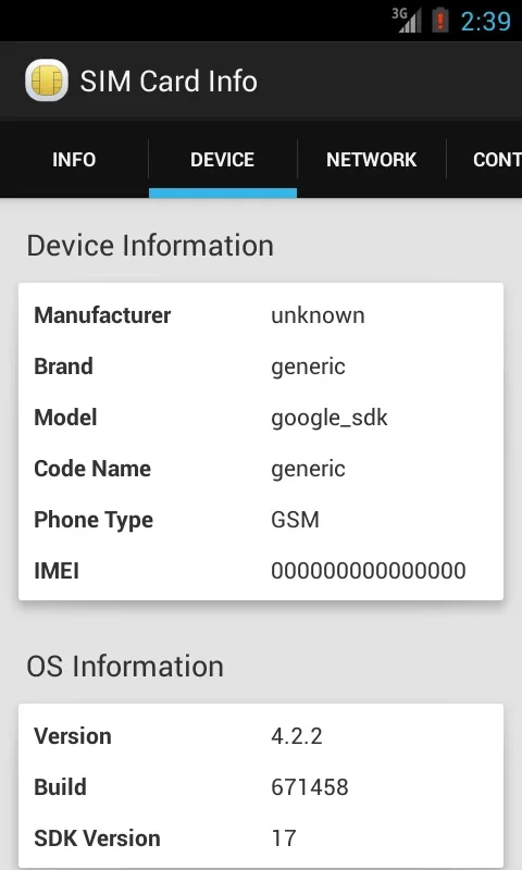 SIM Card Info for Android - All - in - One Information Provider