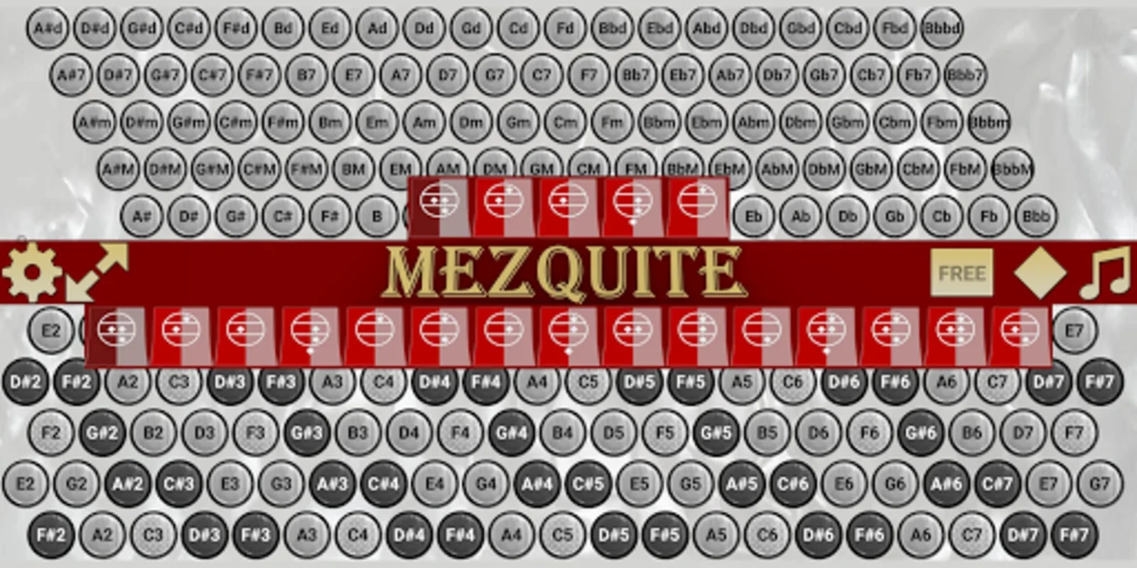 Mezquite Chromatic Accordion for Android: Authentic Learning