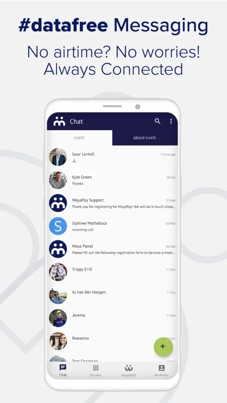 MoyaApp for Android - Save Data with Messaging & More