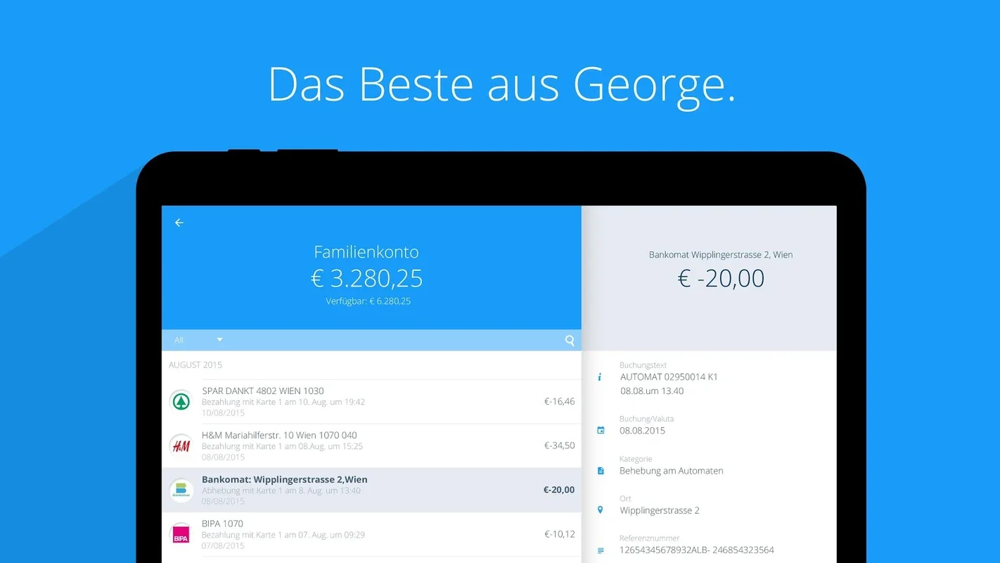 George Go for Android - Manage Finances on the Go