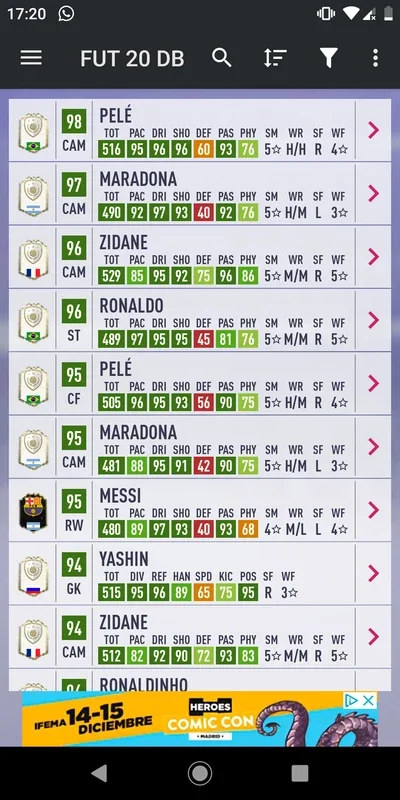 FUT Card Builder 20 for Android - Customize FIFA Cards