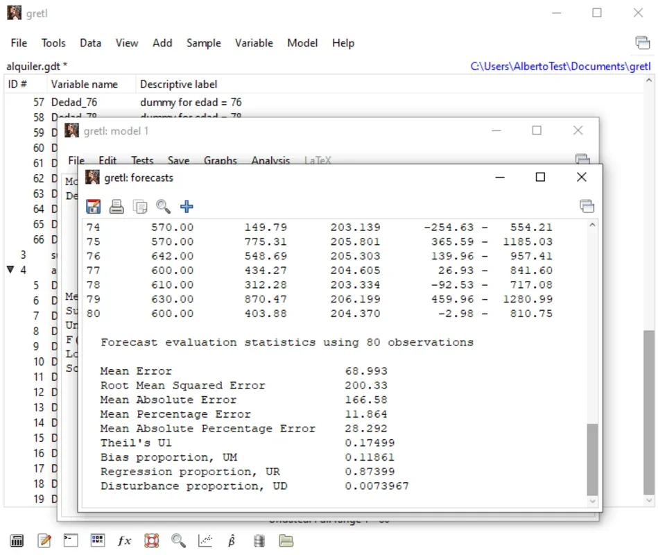 Gretl: Powerful Econometrics Software for Windows