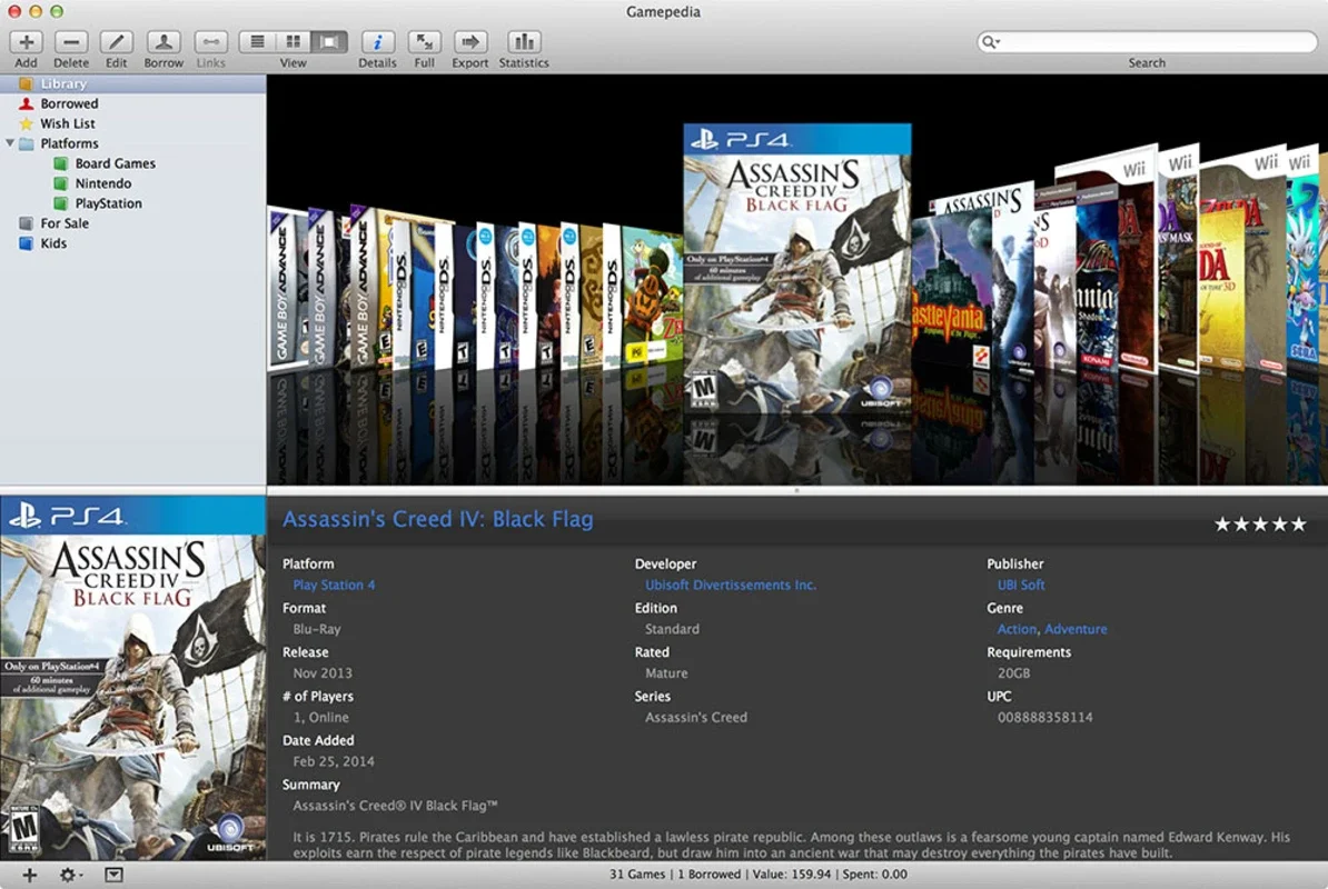 GamePedia for Mac - Organize Your Games Easily