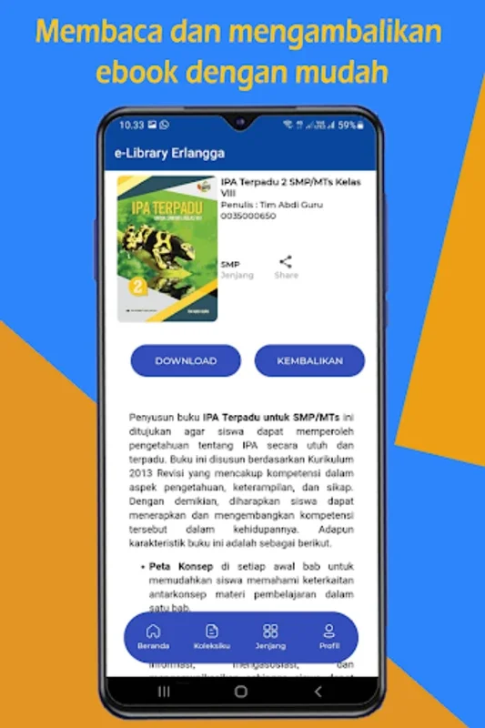 e-Library Erlangga for Android - Access a Vast Digital Library