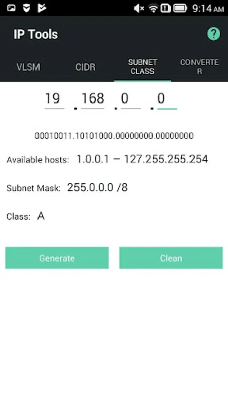 Calculator VLSM for Students for Android - Efficient Subnet Calculator