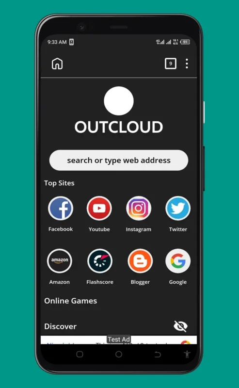 Outcloud Browser for Android: Fast and Secure Browsing