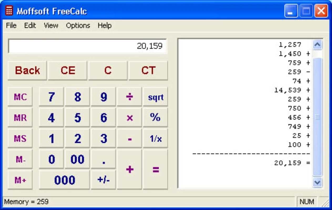 Moffsoft FreeCalc for Windows: A Powerful Calculator