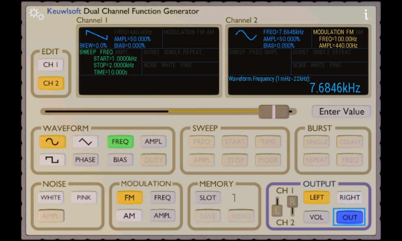 Function Generator for Android - Advanced Waveform Tool