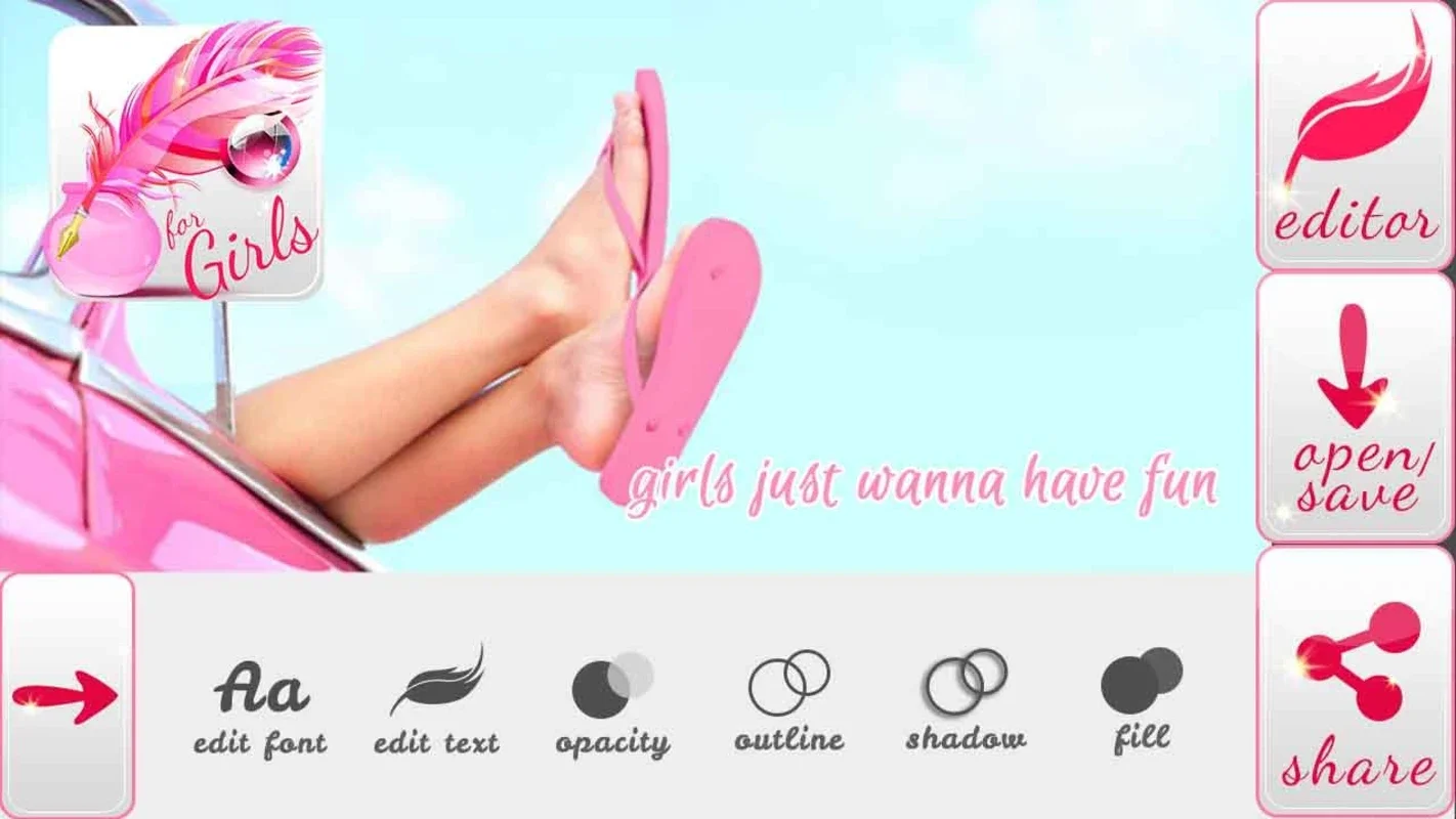 Write Text On Photos For Girls for Android - Enhance Images