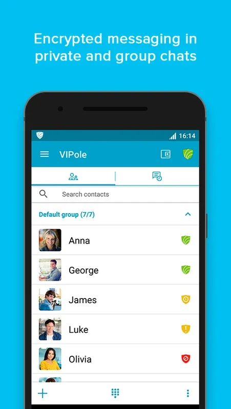 VIPole for Android: Secure Messaging with Encryption