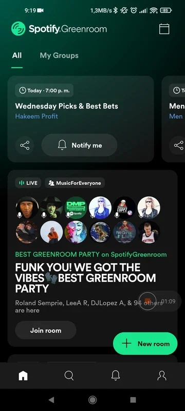 Spotify Live for Android: Share & Discover Music