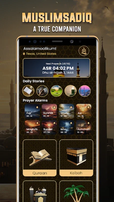 Muslim Sadiq for Android: Spiritual Companion for Muslims