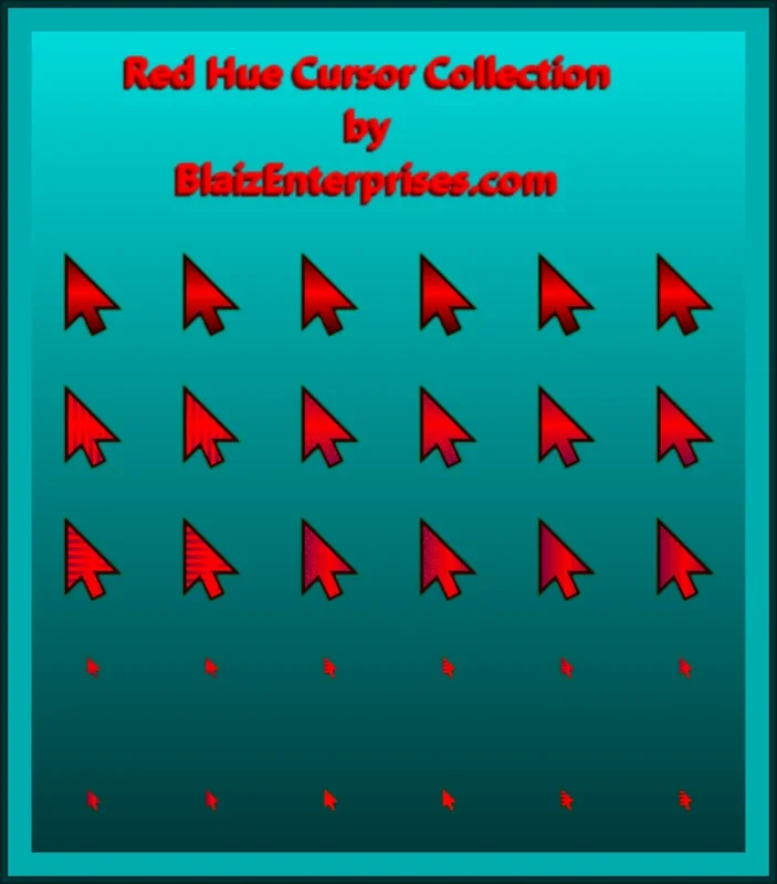 Red Hue Cursor Collection by BlaizEnterprises.com for Windows