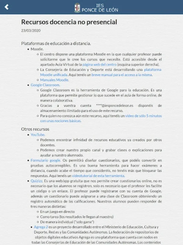 IES PONCE DE LEON UTRERA for Android - Streamline School Communication