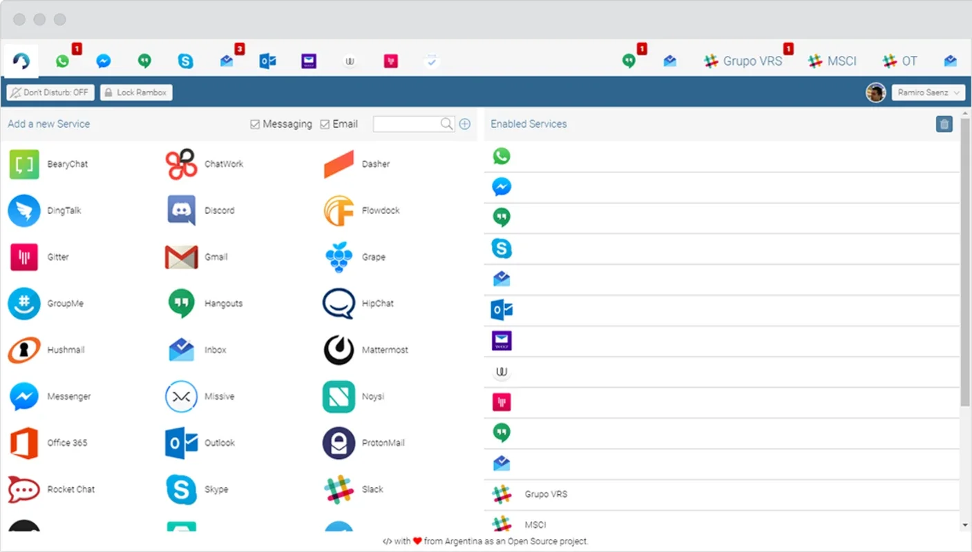 Rambox for Windows - Streamline Your Tool Organization