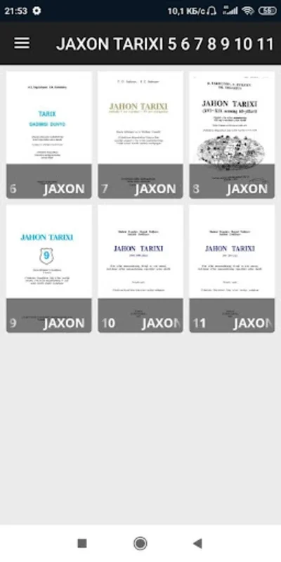 JAXON TARIXI 5 6 7 8 9 10 11 for Android: Interactive History Learning