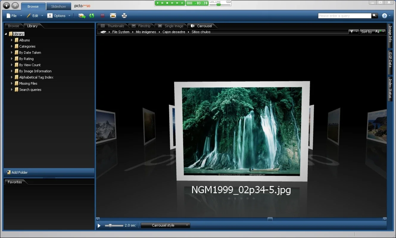 Pictomio for Windows - Free Multimedia Viewer and Organizer