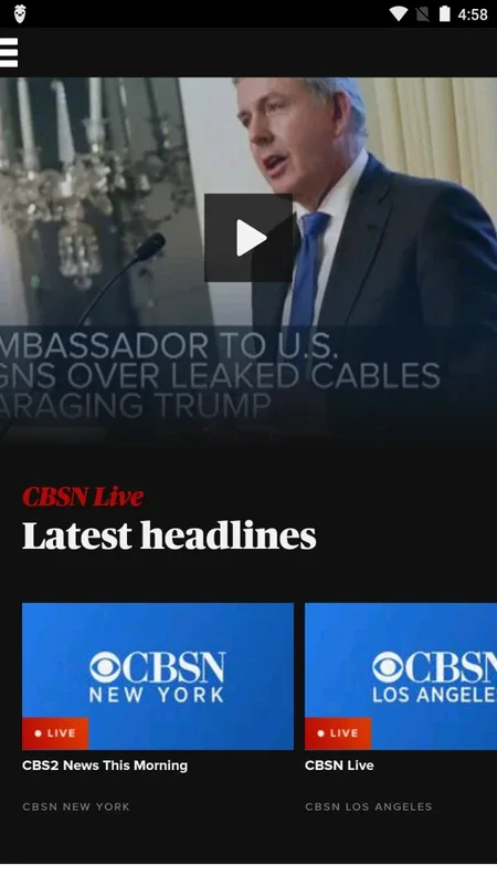 CBS News for Android - Stay Informed with Live Coverage