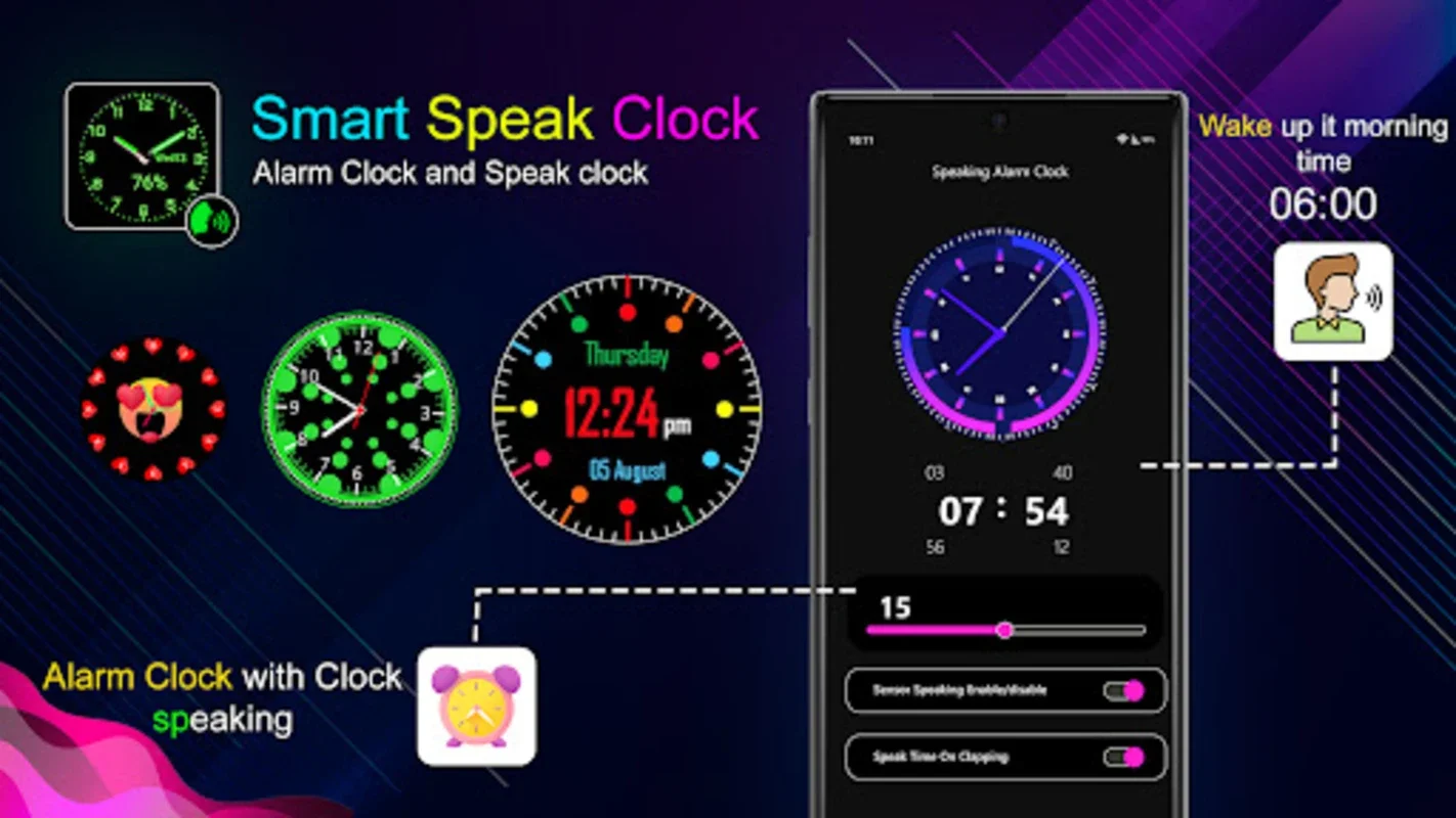 Speak Clock Smart Watch AOD for Android - Enhance Timekeeping