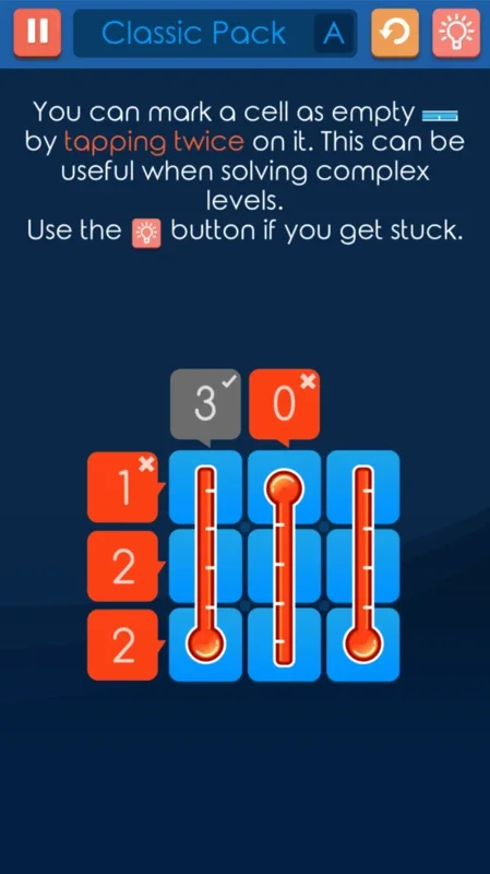 Grids of Thermometers for Android: Fill the Thermometers