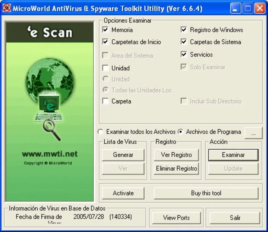 MicroWorld Free AntiVirus Toolkit Utility for Windows