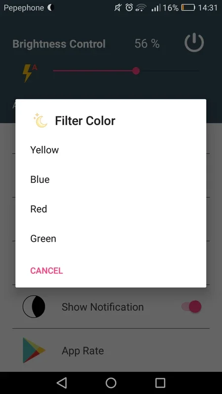 Moonscreen for Android - Manage Screen Brightness Easily