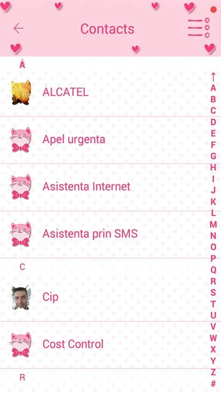 Pink Love SMS for Android - Stylish Messaging Theme