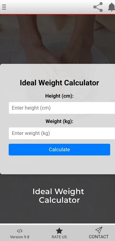 Ideal Weight Calculator for Android - Achieve Your Ideal Weight