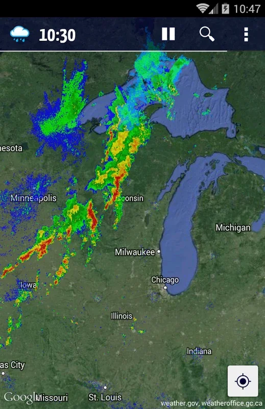 Rainy Days for Android - Real-Time Weather Radar