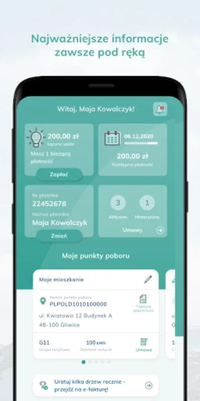 Moja Polenergia for Android: Efficient Electricity Account Management