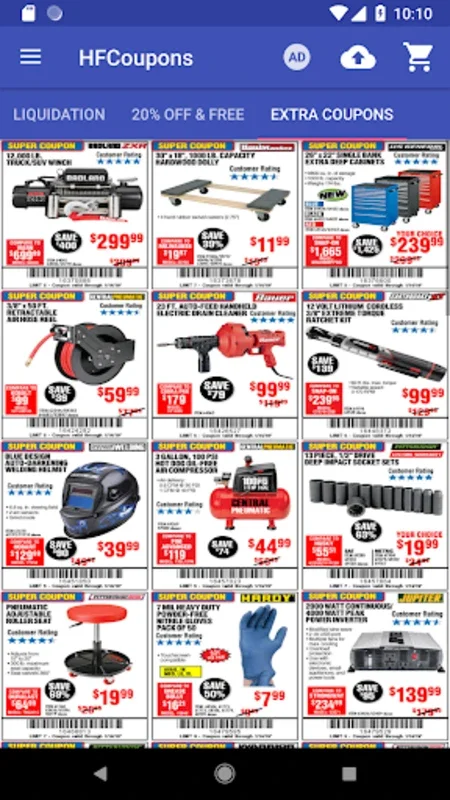 Coupons for Harbor Freight Too for Android - Maximize Savings