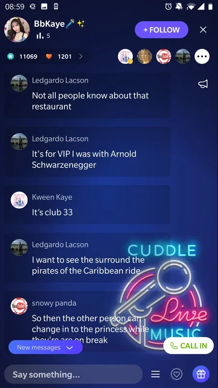 Cuddle for Android - A Live-Streaming Audio Social Network