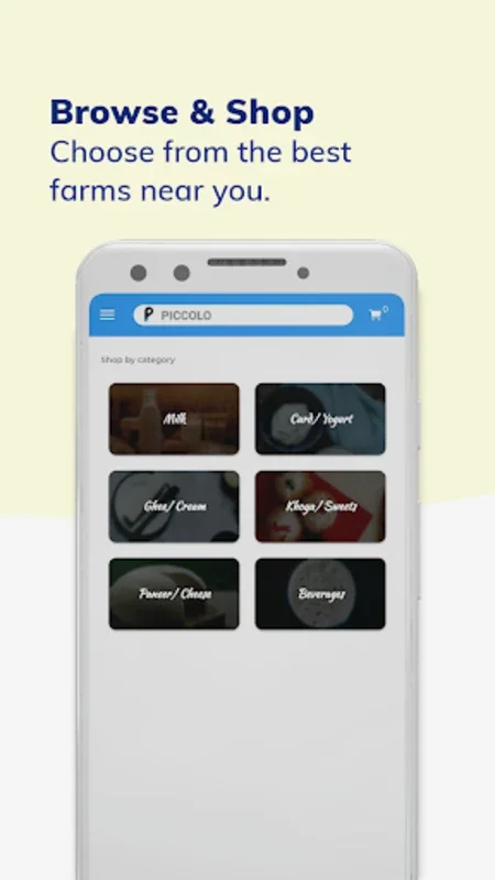 Piccolo - Order Dairy Online for Android - No Delivery Charges