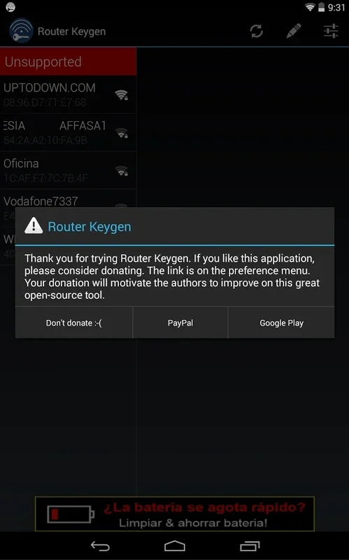 Router Keygen (Old) for Android - Decipher WiFi Keys