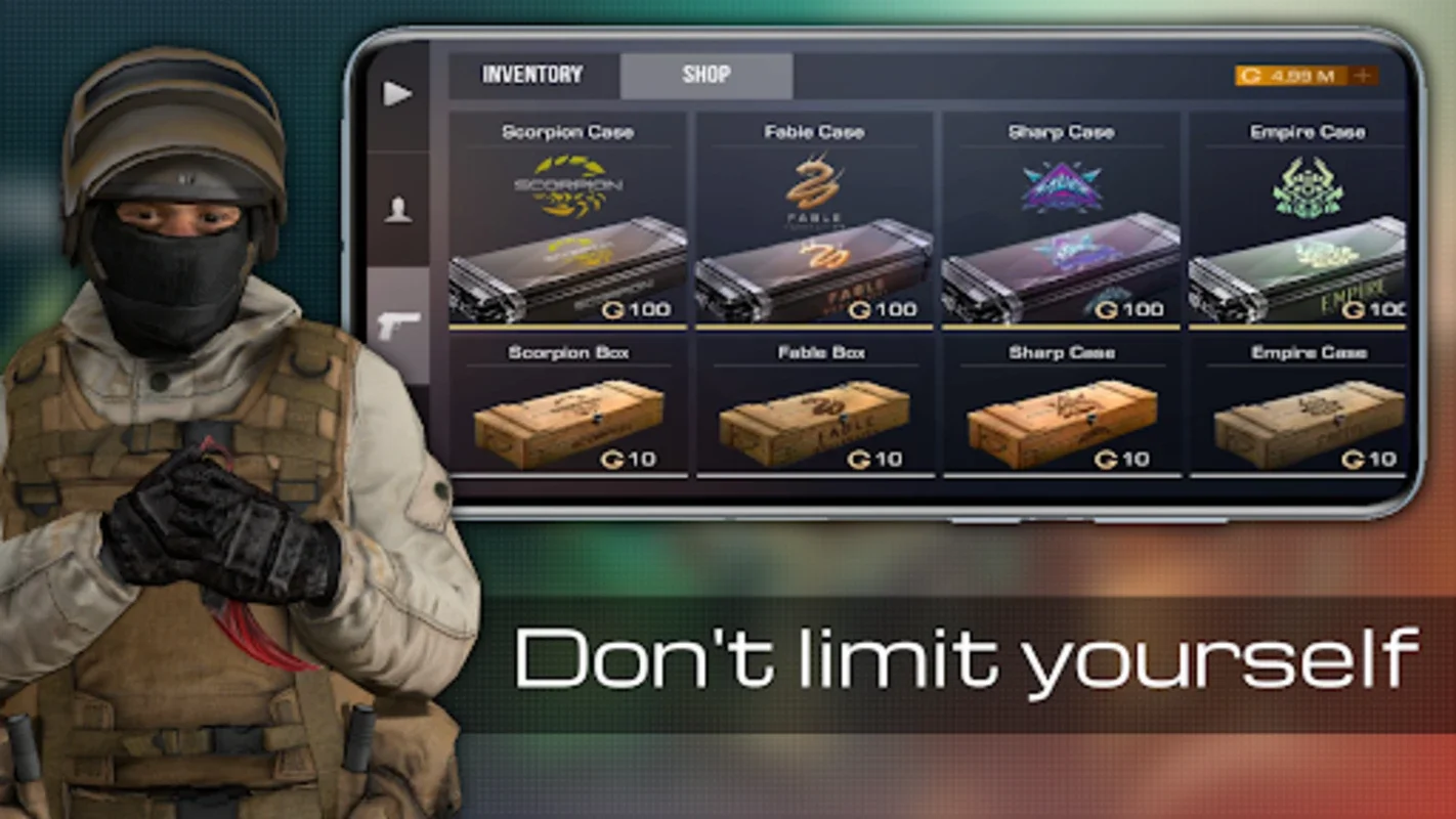 Case guns Simulator Standoff 2 for Android - Immersive Offline Fun