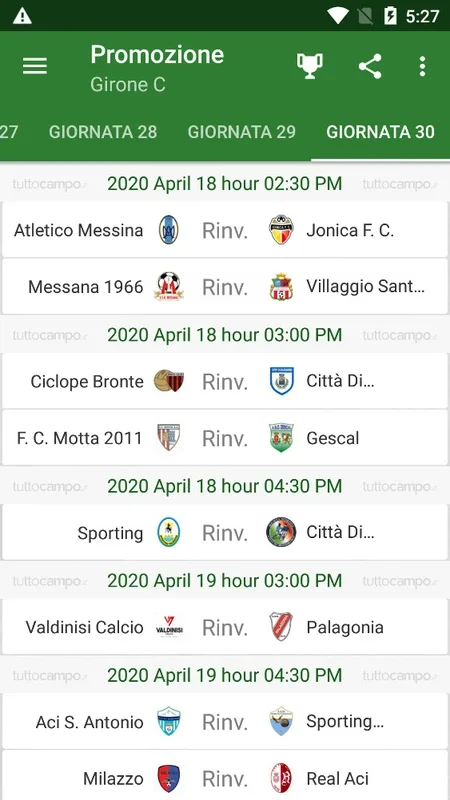 Tuttocampo for Android: The Best of Italy's Amateur Football