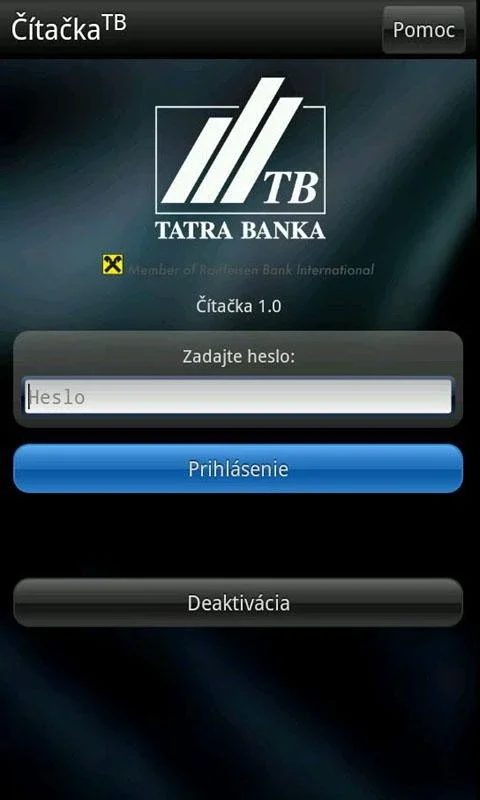 Čítačka for Android - Secure Code Generator for Tatra banka