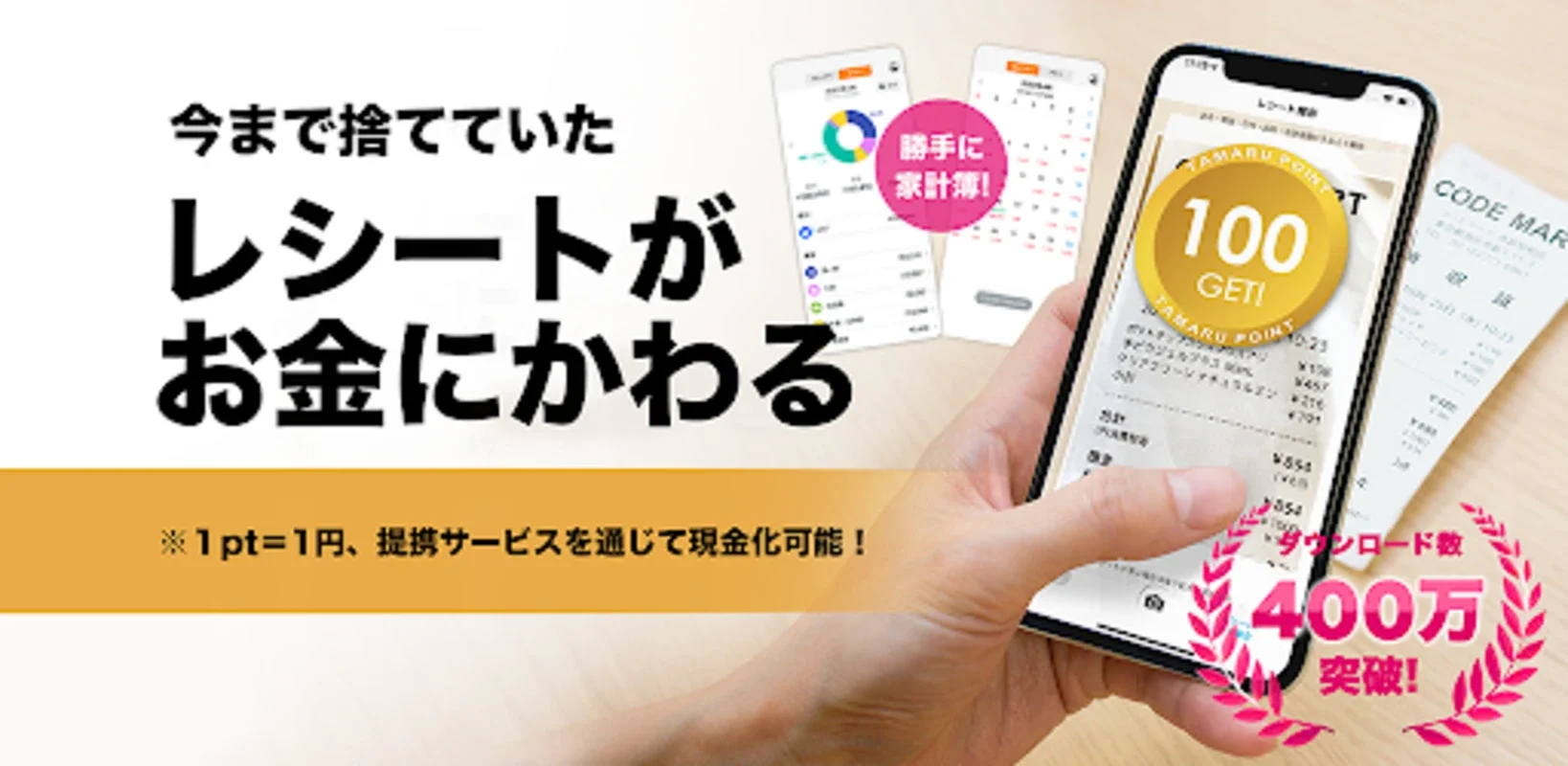 レシートがお金にかわる家計簿アプリCODE（コード） for Android - 楽しく節約