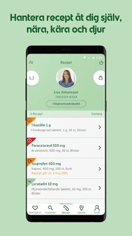 Apotek Hjärtat for Android - Manage Prescriptions Securely